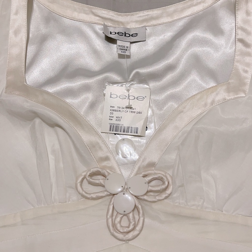 Bebe dress w/silk trim detail NWT - Picture 5 of 13